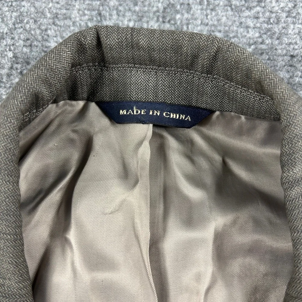Banana‎ Republic Blazer Men 42R Brown Wool Herringbone Modern Fit Sport Coat
